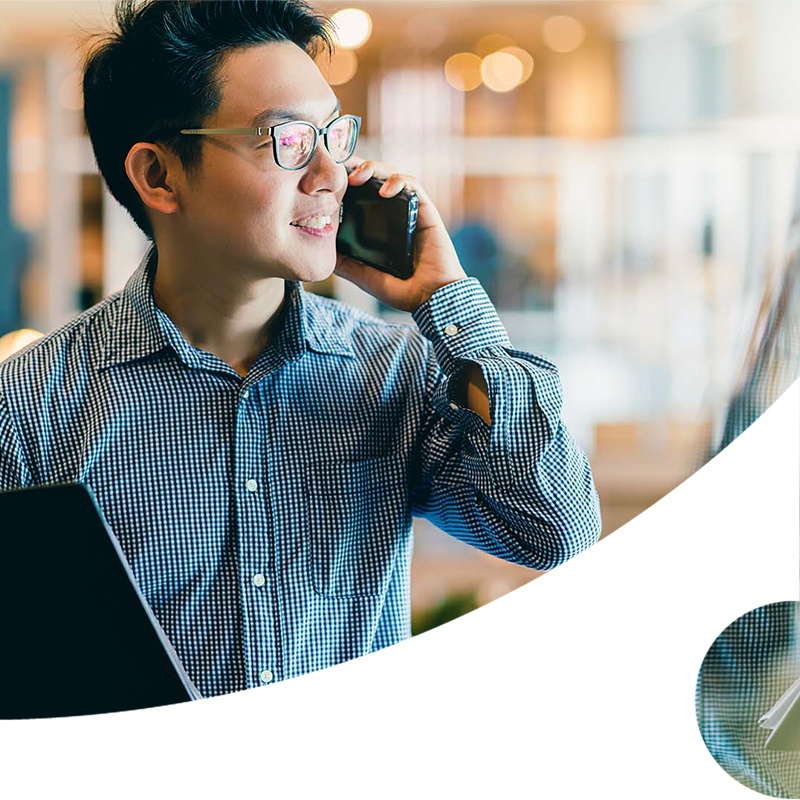 Man calling about a business loan