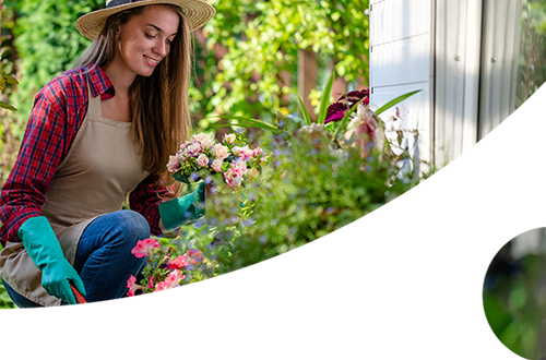 Woman gardening